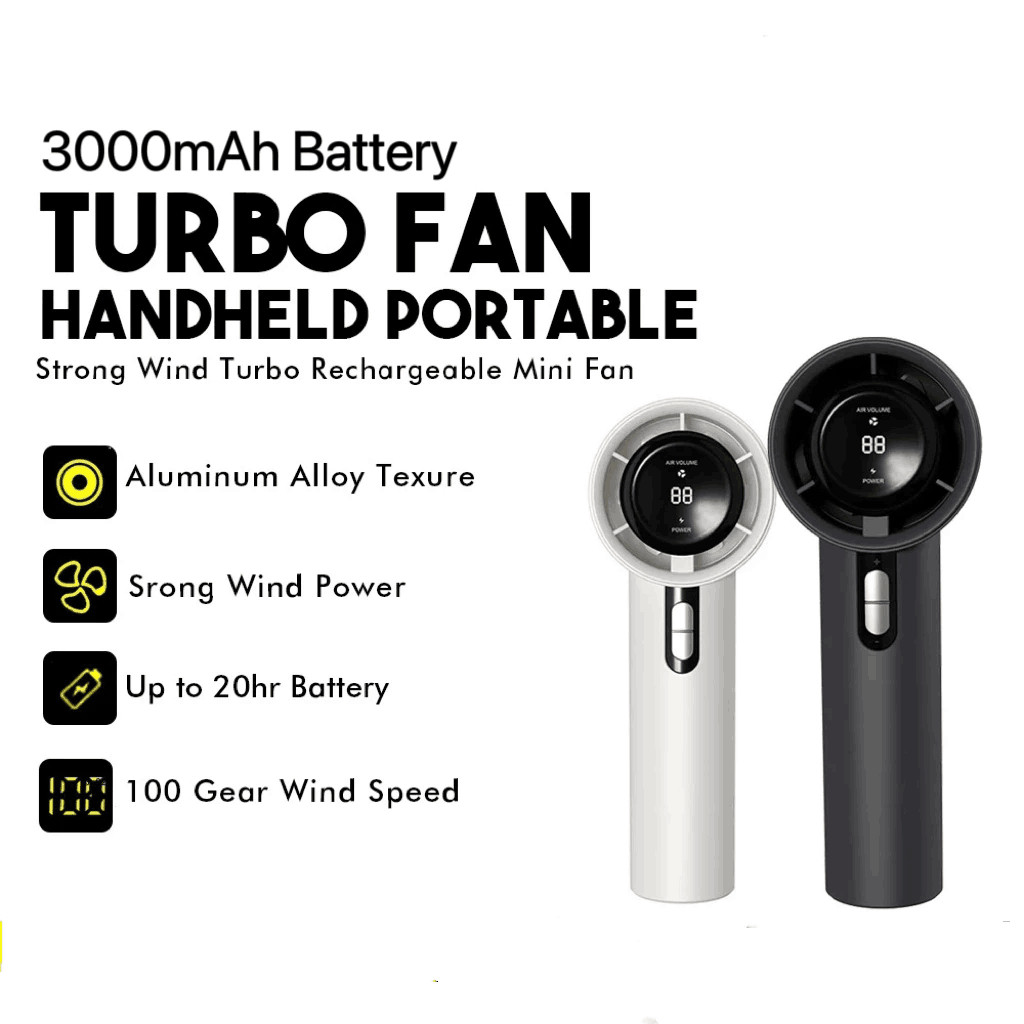 SNL Handheld Turbo Fan High Adjustable 1-100 Gear Speed Bladeless ...