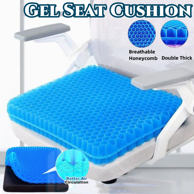 Gel Seat Cushion Double Thick Cool Gel Honeycomb Seat for Home Office Chair  Car