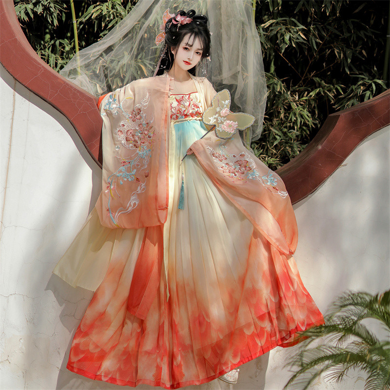 Original Hanfu Ancient Costume Xote Heavy Industry Embroidery Skirt Big ...