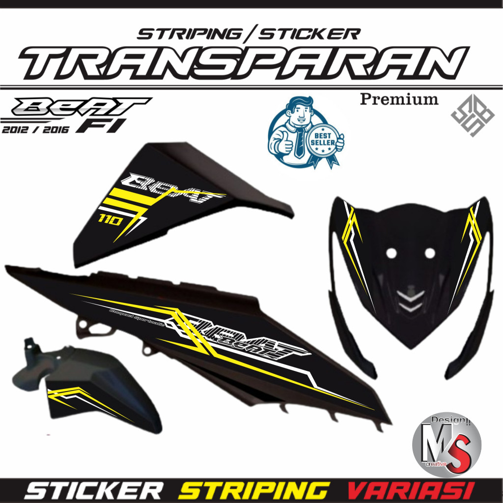 Transparent Clear Stickers Uv Beat FI Design STRIPING Latest Simple ...