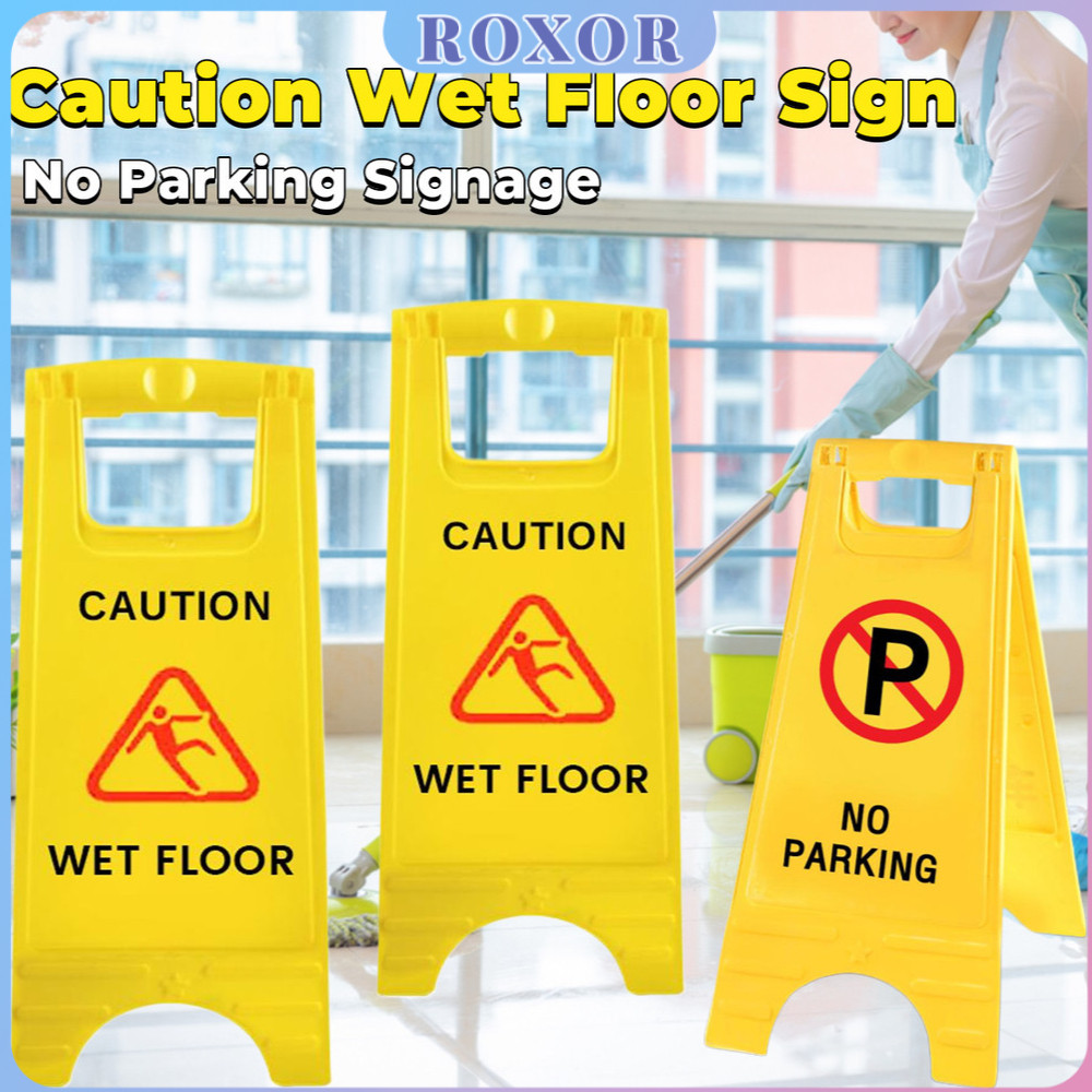 ROXOR Foldable No Parking Signage Caution Wet Floor Signage Eye ...