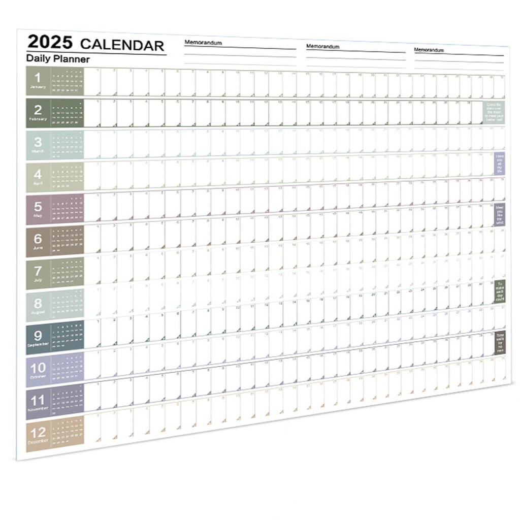Portable Wall Paste Type 2025 Annual Planner Schedule - Important ...