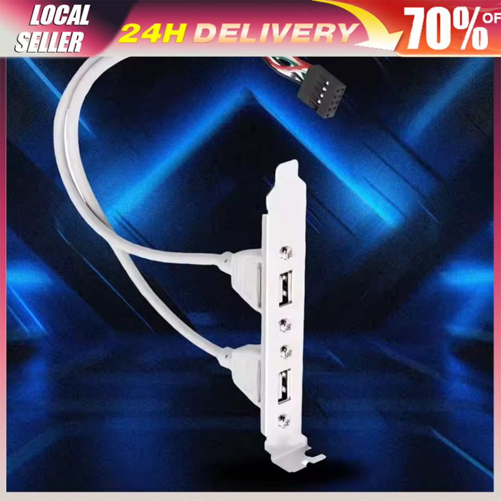 4-Port USB 2.0 to 9pin Header MainBoard Bracket Cable 2-Port USB 2.0 ...