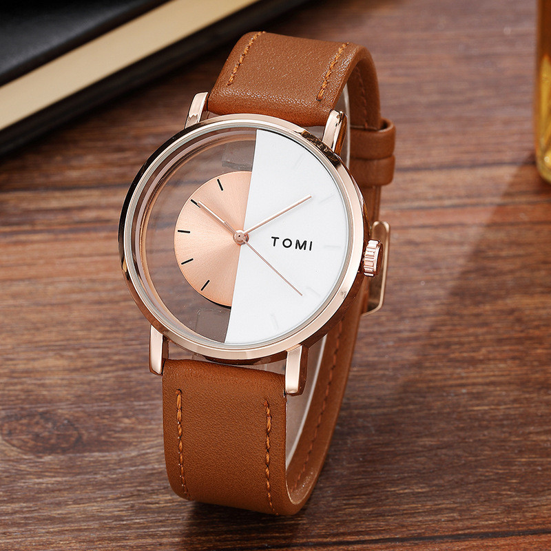 TOMI 100%Original Authentic Hollow Design Half See-through Men's Watch ...