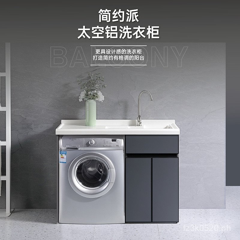Balcony Counter Top Corner Cutting Space Aluminum Integrated Washing ...