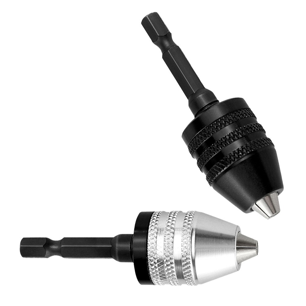 2pcs Keyless Chuck Conversion Adapter for Drill Bit Quick Change 0 3 6 ...