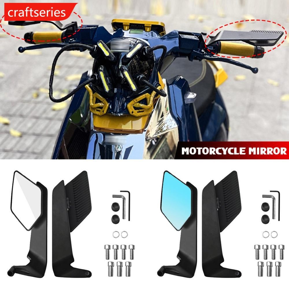 CRAFTSERIES Motorcycle Rearview Mirror Invisible Wing Adjustable ...
