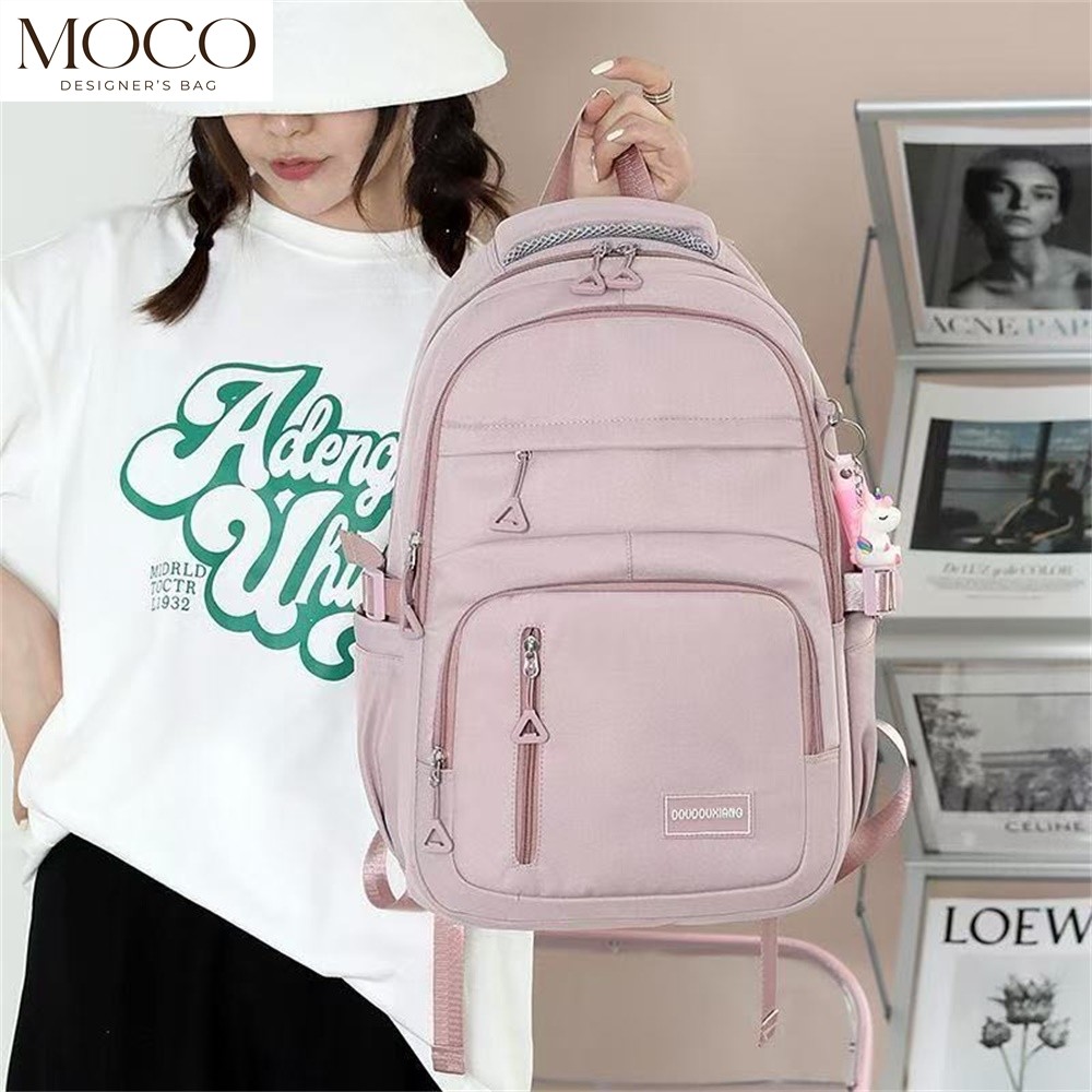 MOCO Pure Color School Bag For Women Fashion Large Capacity Waterproof ...