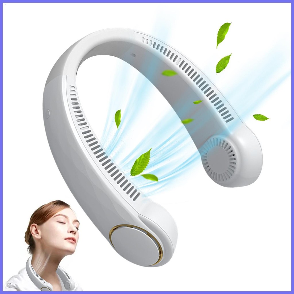 Leafless Neck Fan Neck Face Fan Angle Adjustable Wearable Fan 4000mAh ...