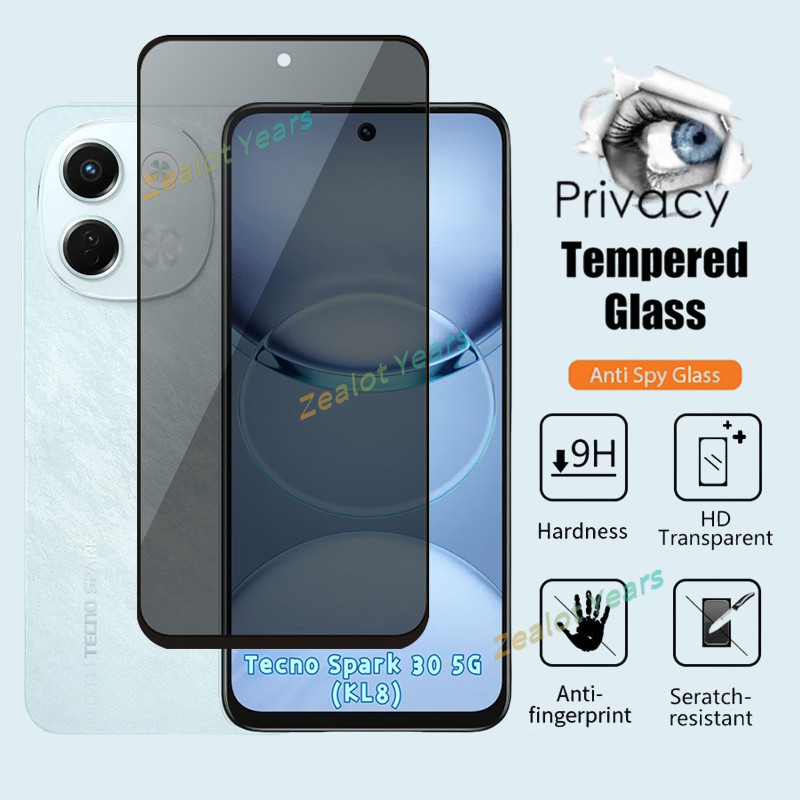 For Tecno Spark 30 Pro 30C 5G 4G Spark30C Privacy Tempered Glass Screen ...