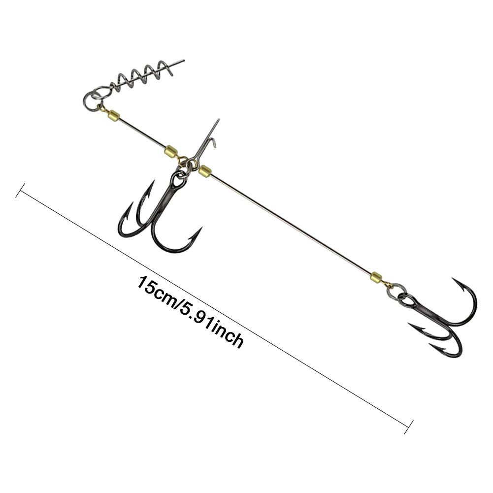 Multi-Depth Pike Stinger Rigs Fishing Hook with Pin Screw Connector for ...