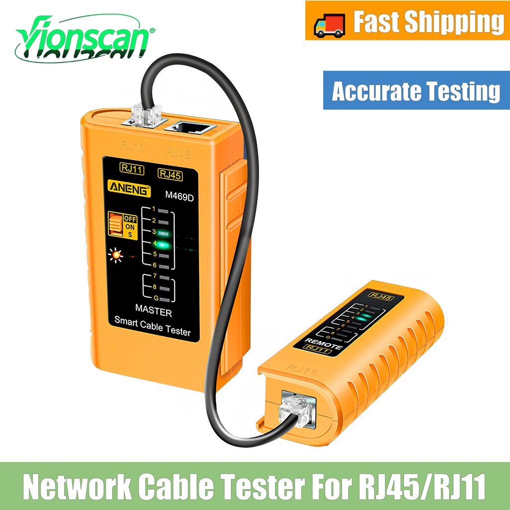 Vionscan RJ45 Cable Lan Tester Network Cable Tester RJ45 RJ11 RJ12 CAT5 ...