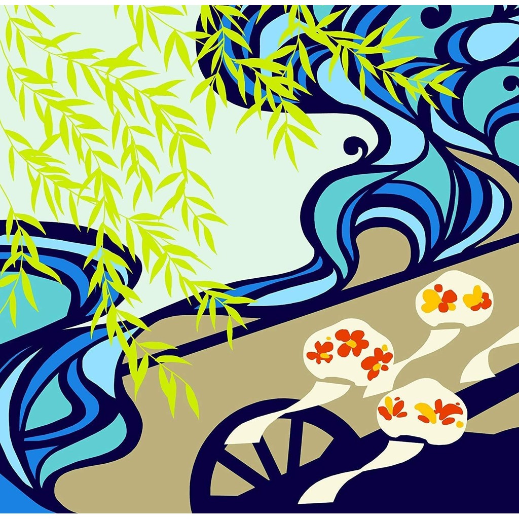 Asakura Senfu Super Water Repellent Furoshiki Nagare Futakoshi Chirimen ...