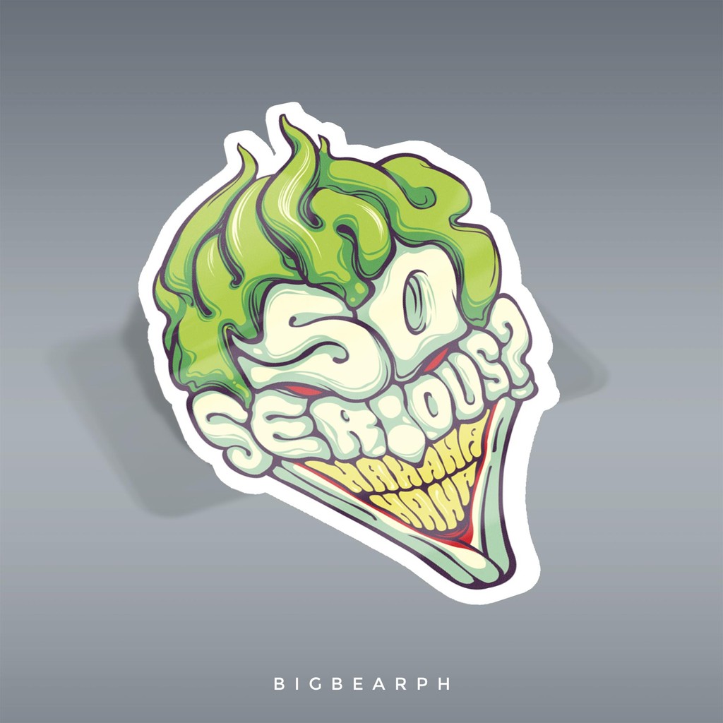 Why so Serious Joker Printed Laminated Car Sticker - Decorative ...