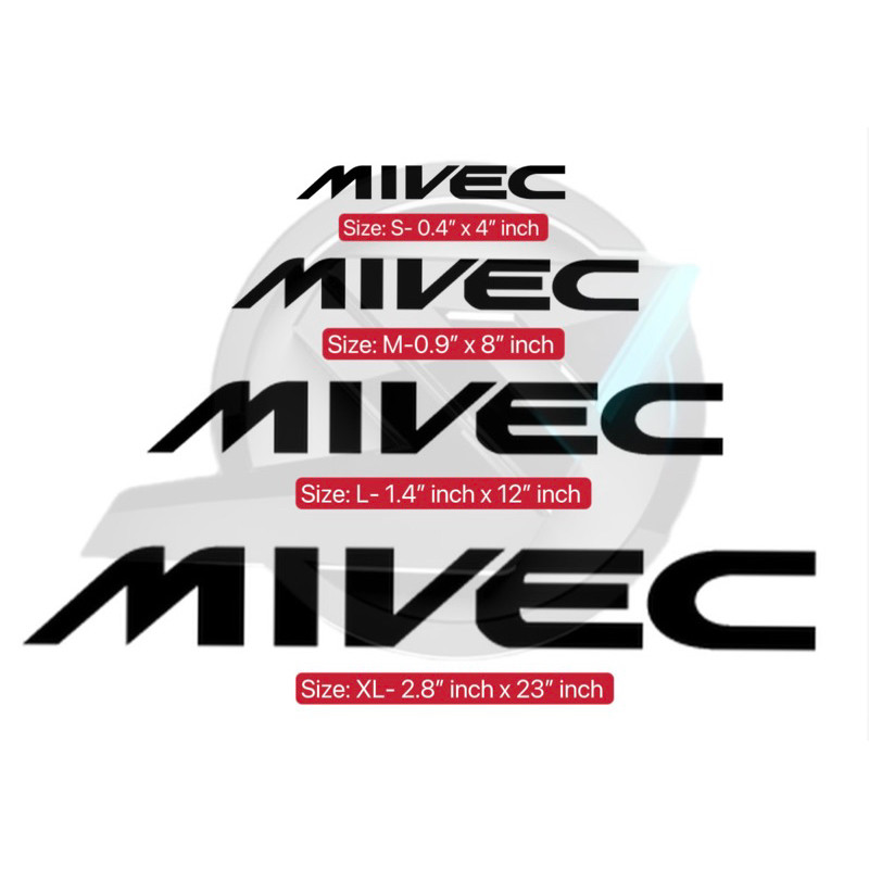 S1082 Mitsubishi Mivec Car Vinyl Decal Sticker | Shopee Philippines