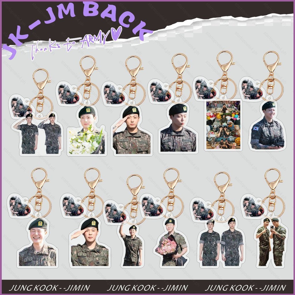 BTS Jung Kook JIMIN Acrylic Keychain Backpack Pendant Bags Accessories ...