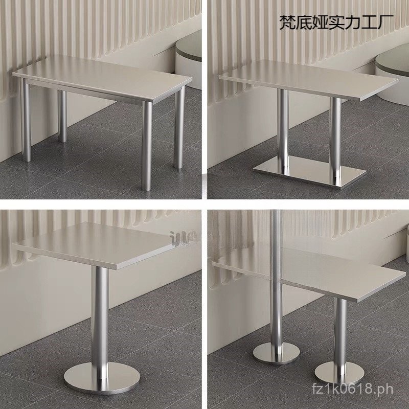 Canteen Combination Canteen Fast Food Dining Table and Chairs ...