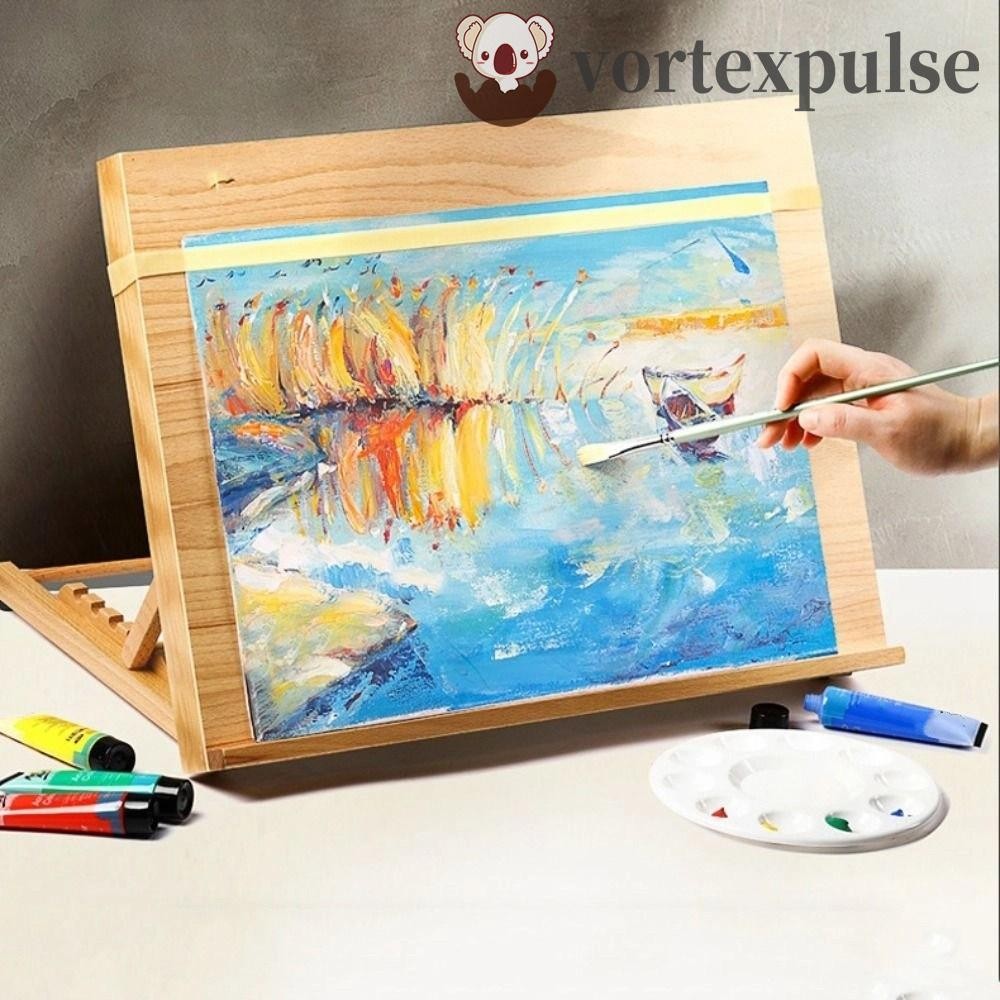 VORTEXPULSE Beech Wood Table Easel, Folding Adjustable Art Painting ...