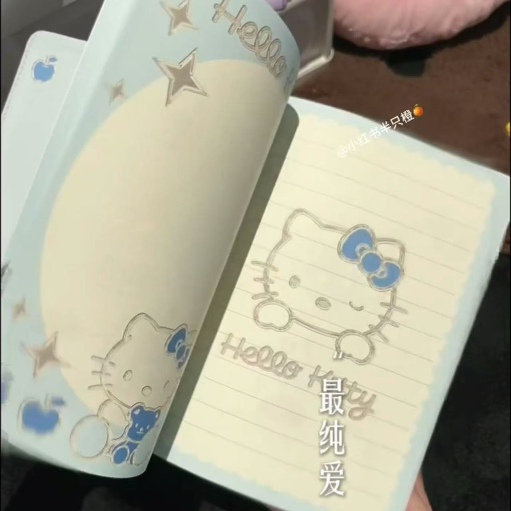 Hello Kitty Notebook A5 Leather Coloring Page Book Student Female High ...
