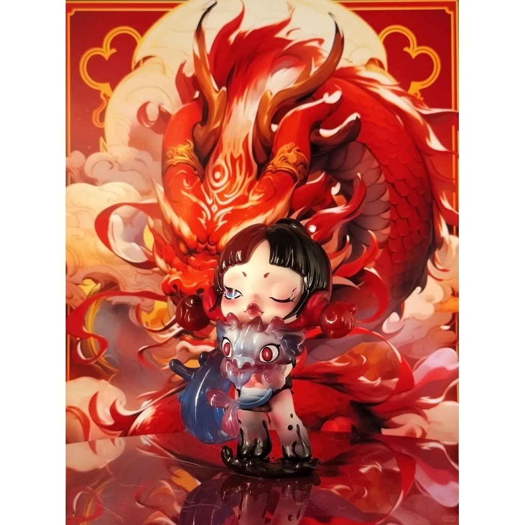 POPMART Longyin Xianrui Series SKULLPANDA Garage Kit dimoo hieono Molly ...