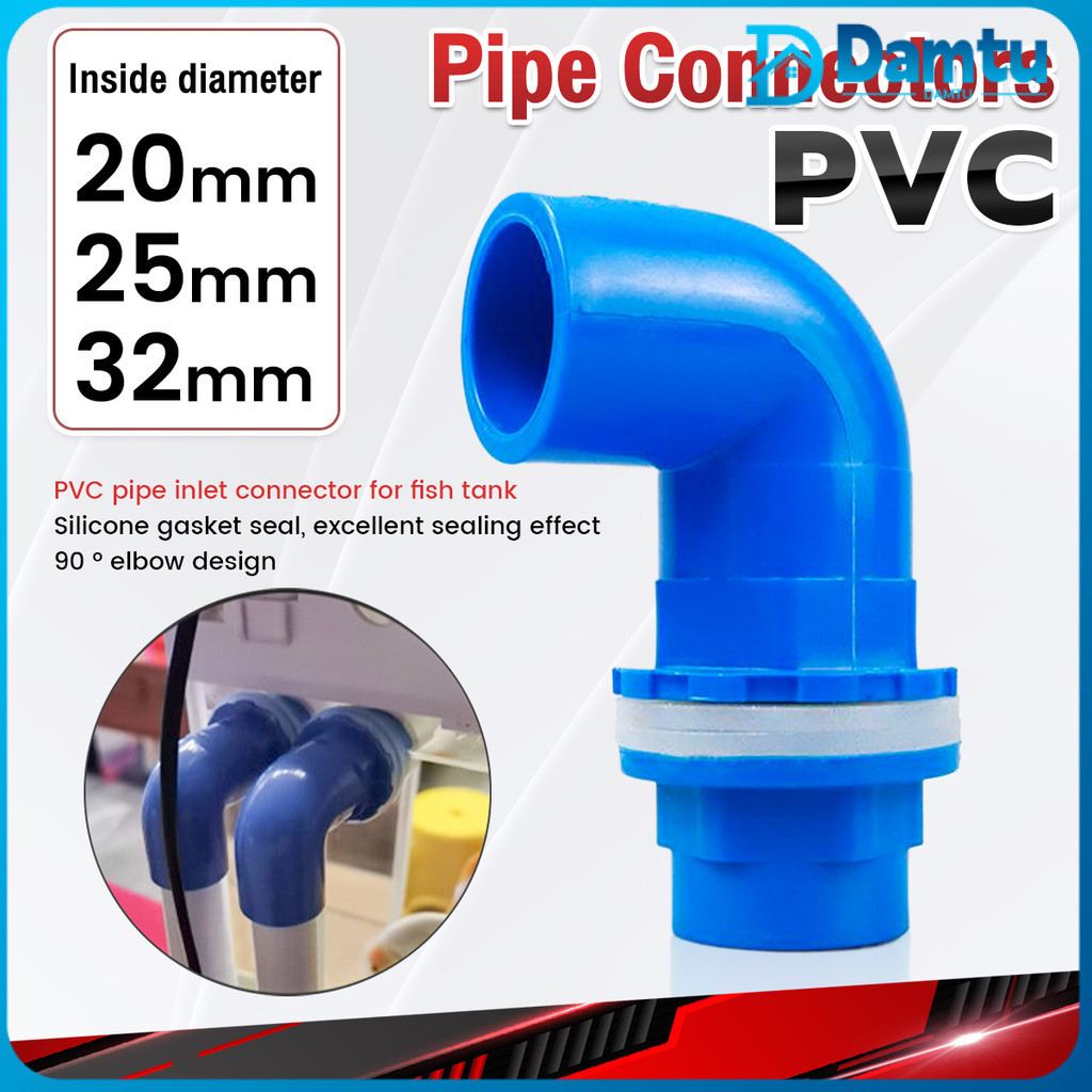 Damtu PVC Pipe Connector Fish Tank Drain Joints 90 Degree Elbow ...