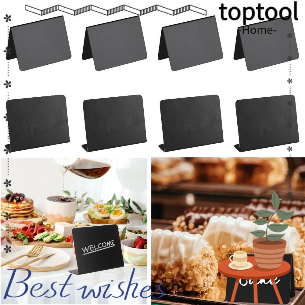 TOPTOOL Chalkboard Signs, Mini Rewritable Cake Dessert Label, Portable ...