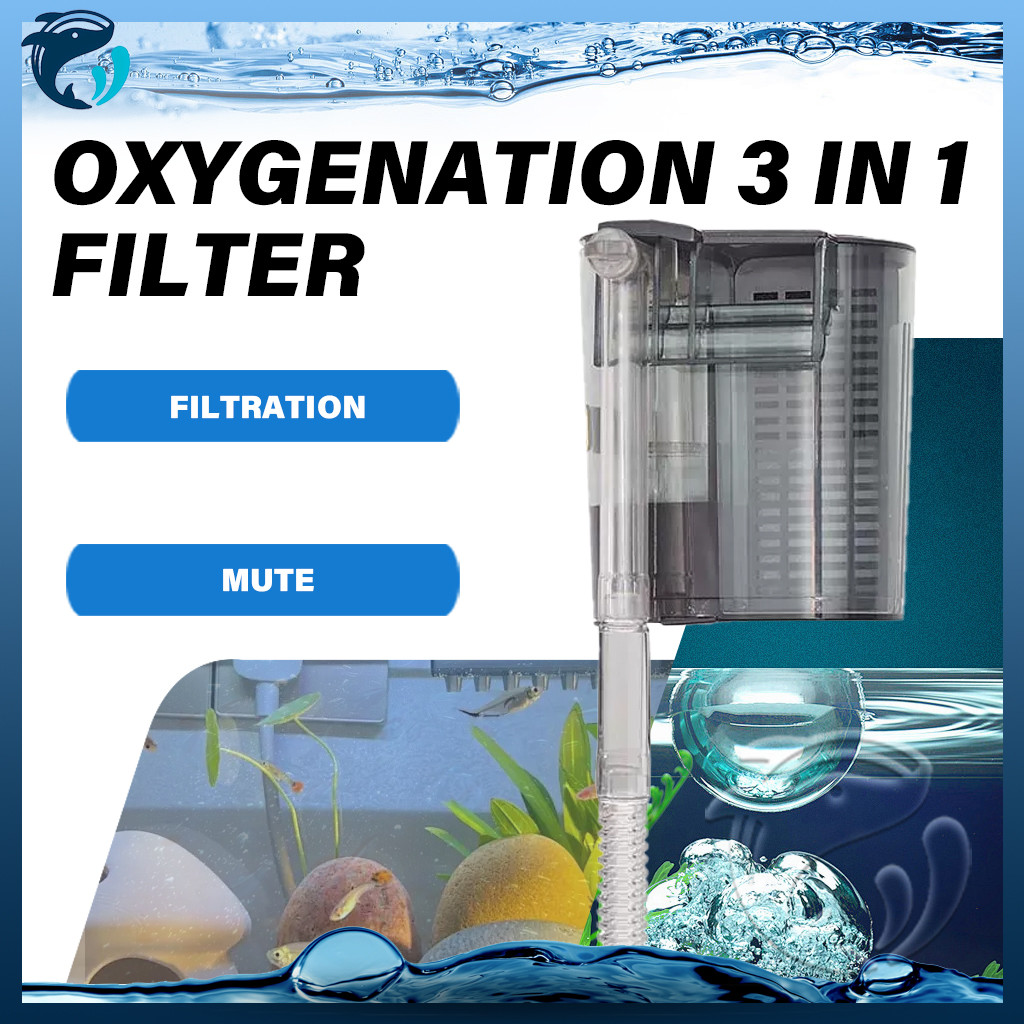3 In 1 Fish Aquarium Small Filter Small Filtration Equipment Suspended ...