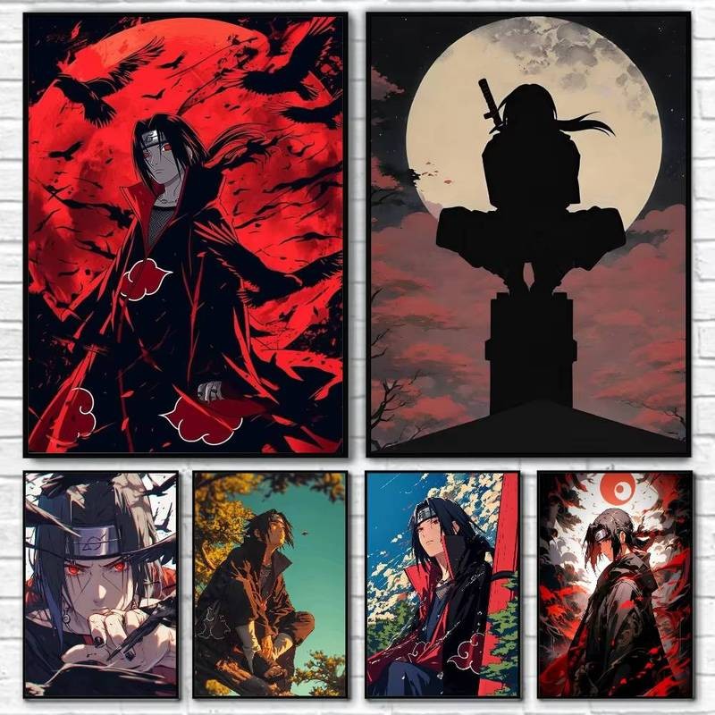 Anime poster Itachi Uchiha Obito paper decoration dormitory entrance ...
