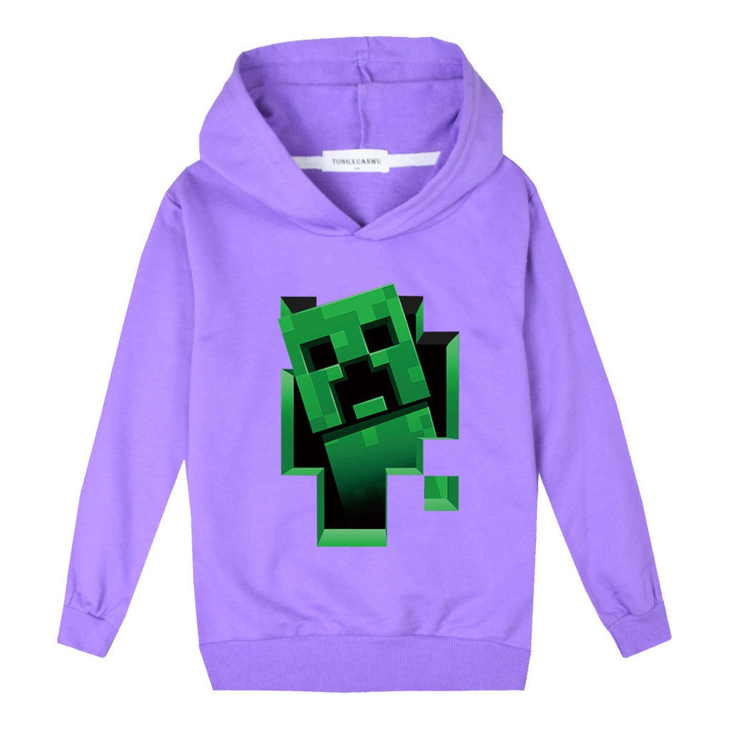 Kids Boys Girls Anime Cartoon Minecraft Creeper Printed Casual