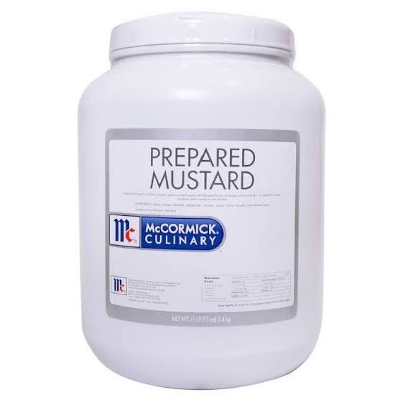 McCormick Prepared Mustard 3.4kls ( Food Service Pack for Culinary Use ...