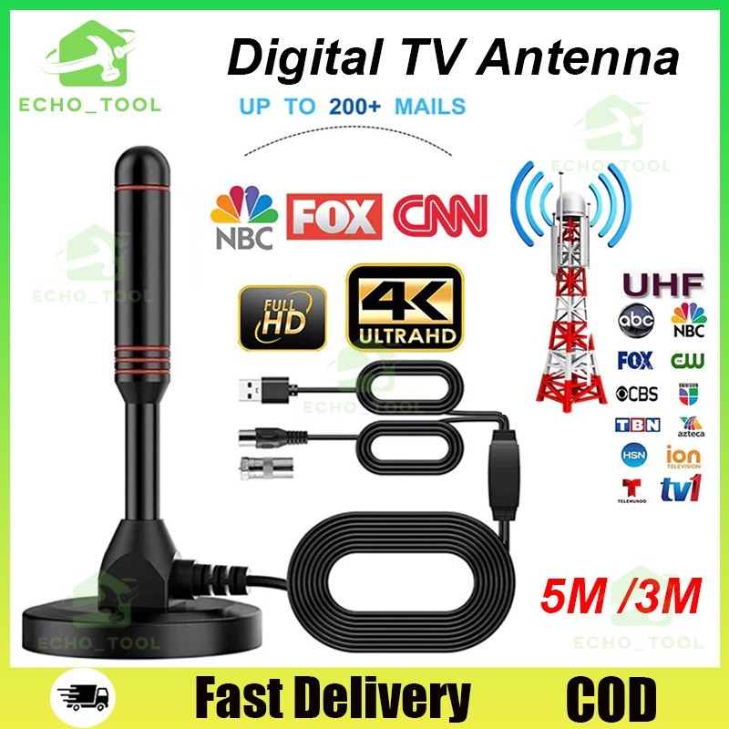 Indoor Magnetic Stick Antenna Digital TV UHF HDTV Signal antena USB ...