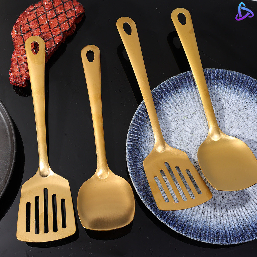 Gold Cookware Stainless Steel Cooking Tools Spatula Shovels Turner ...
