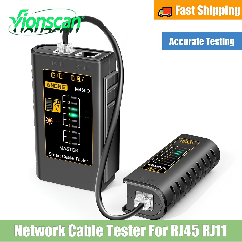 Vionscan Network Cable Tester RJ45 Cable Lan Tester RJ45 RJ11 RJ12 CAT5 ...