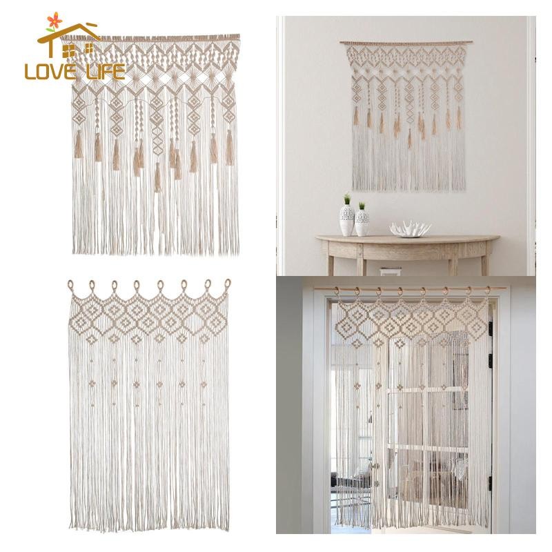 [Whfashion] Macrame Curtain Wall Hanging Curtain Wall Art Handcrafts ...