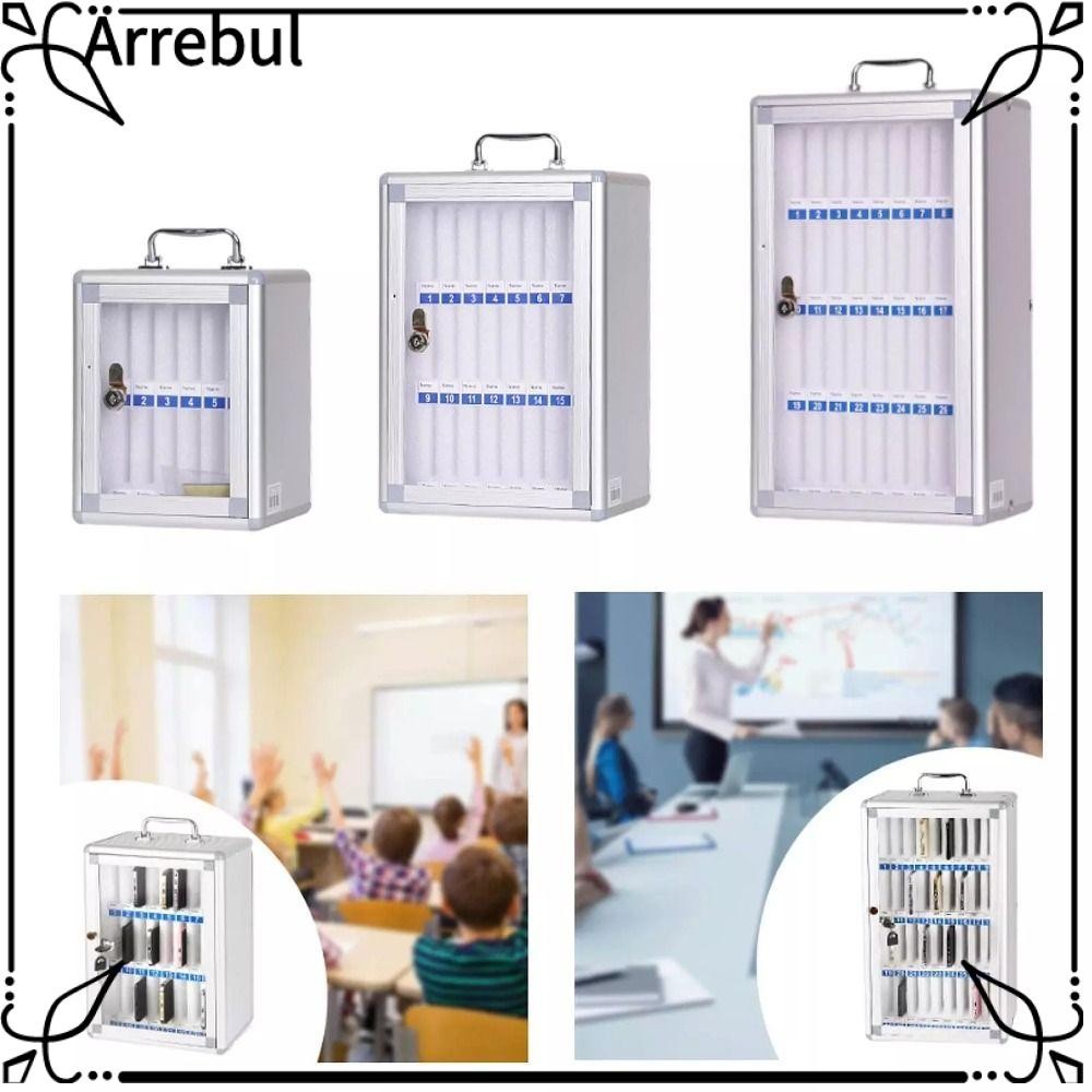 ARREBUL Aluminum Alloy Phone Storage, Lockable Aluminum Alloy Acrylic ...