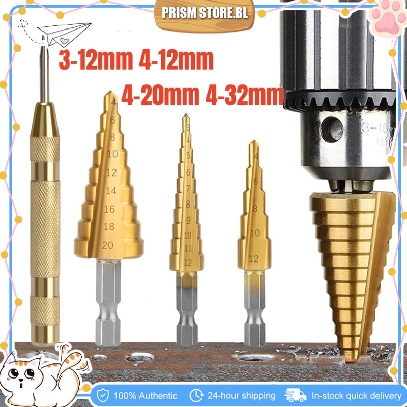 Hss Straight Groove Step Drill Bit Reaming Step Drill Metal Hex Core ...