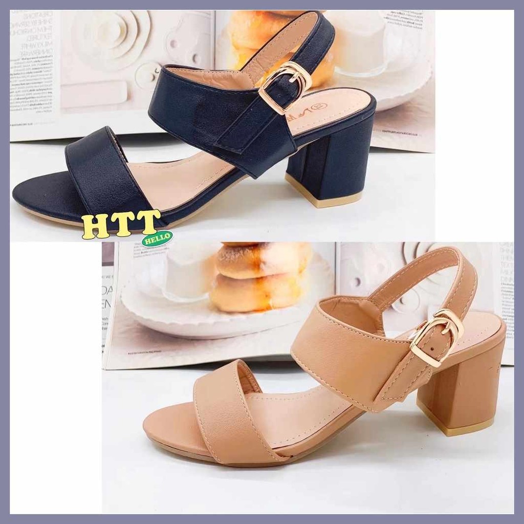 Double/IStrap.O@Open`Q;Toe&Block&Heel&Sandals&for&Women | Shopee ...