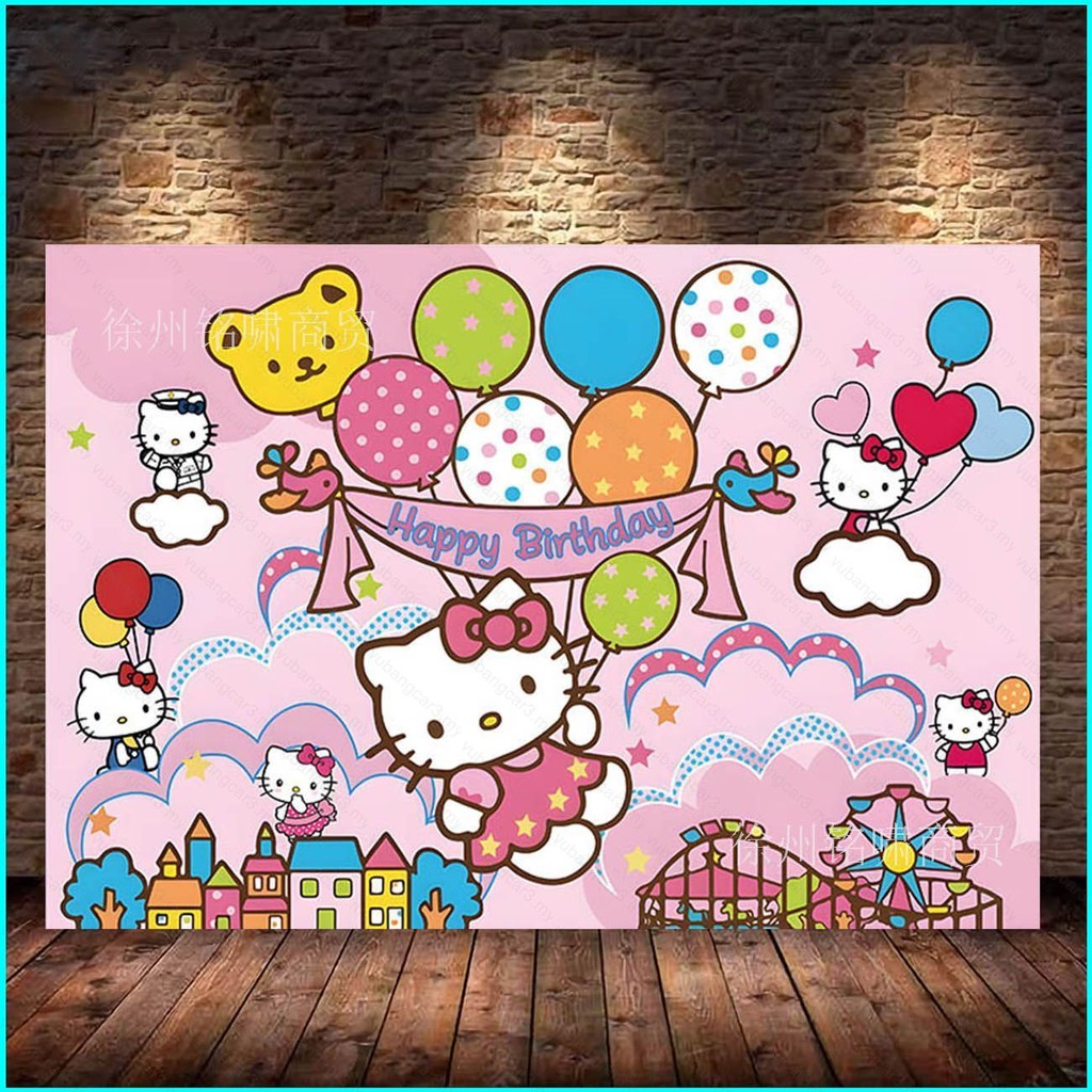 yu3 Sanrio ‌Hello Kitty Theme decoration Celebrate Party Photo ...
