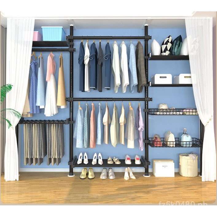 Balcony JTGD Clothes Rack Wardrobe Storage Rack Bedroom Floor-to ...