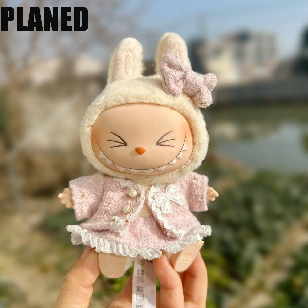 Luxury Doll Clothes Set For 15-17cm Labb Rabbit/Bunny - Dress, Bow, Handbag (Black)