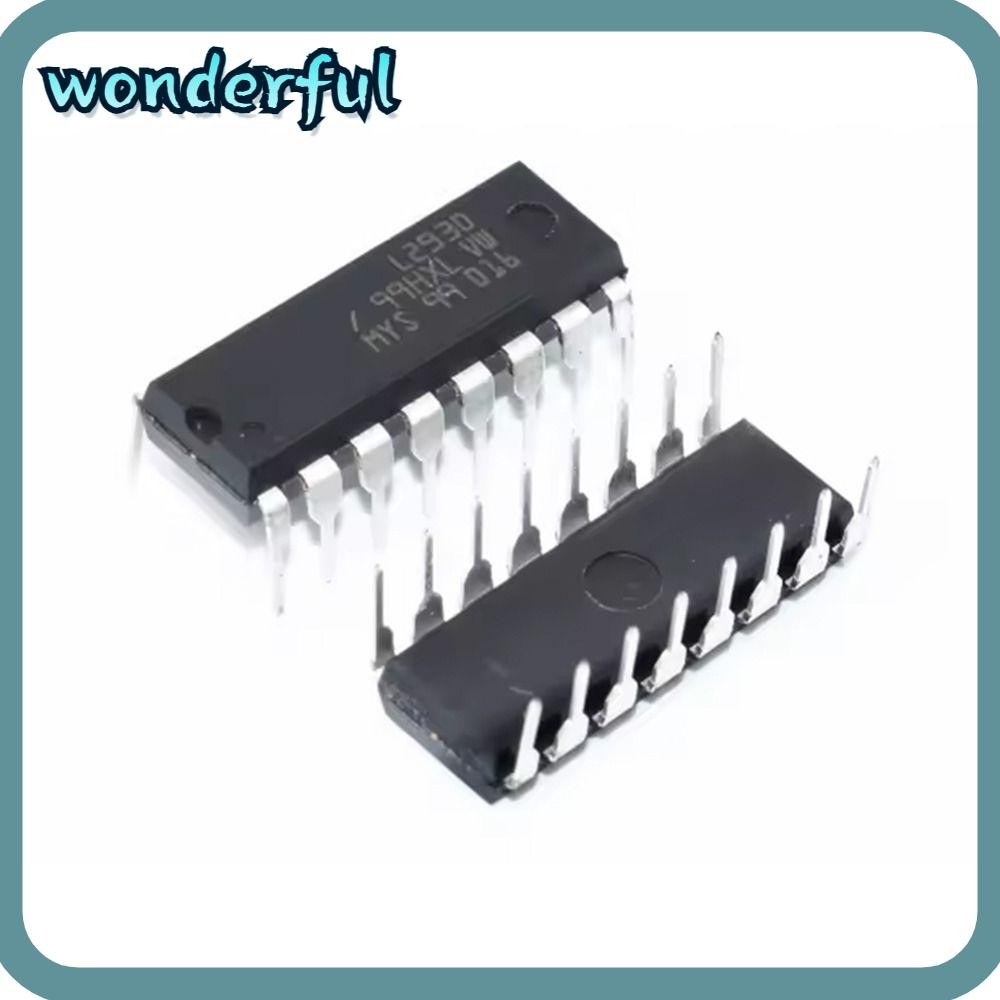 WONDER 10pcs 16-pin IC Stepper, L293 L293D 1.2A Channel Motor Drivers ...