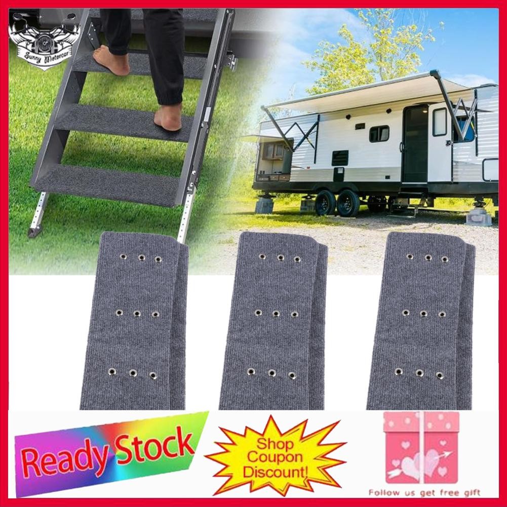 Sunnyhousess 3pcs RV Step Covers Rugs 22 X 20 Inch Black Stair Cover ...