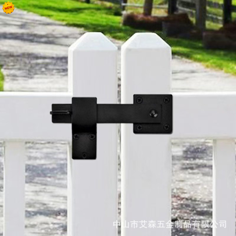 (RSX)Flip Gate Latch Lock Adjustable Barn Door Lock Hardware Safety ...