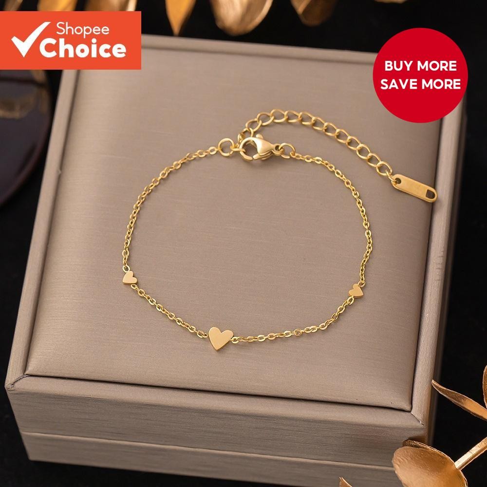 Fashion Double Layer Pentagram Titanium Steel Bracelet For Women