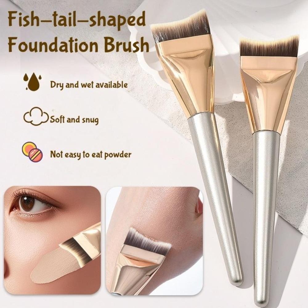 Sonew Fishtail Nagelbürste – Kunstfaser-Bürste Zum Entfernen Von Staubpulver & Für Nail Art