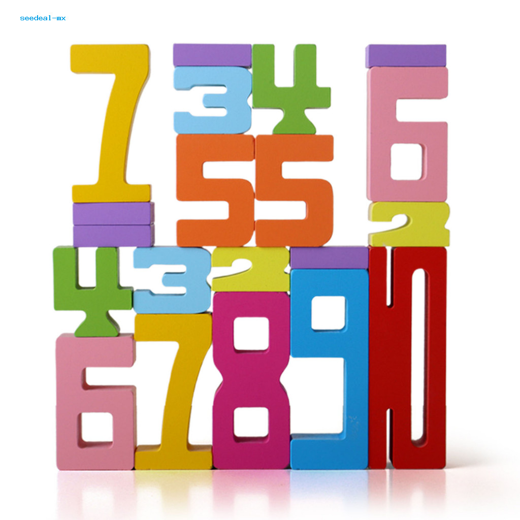 seedeal Educational Math Toy Toddlers Number Toys Colorful Wooden ...