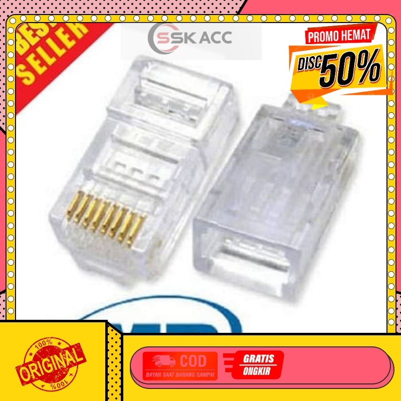 RJ45 AMP CONNECTOR / RJ45 AMP CONNECTOR PER PACK CONTAINS 50 PCS ...
