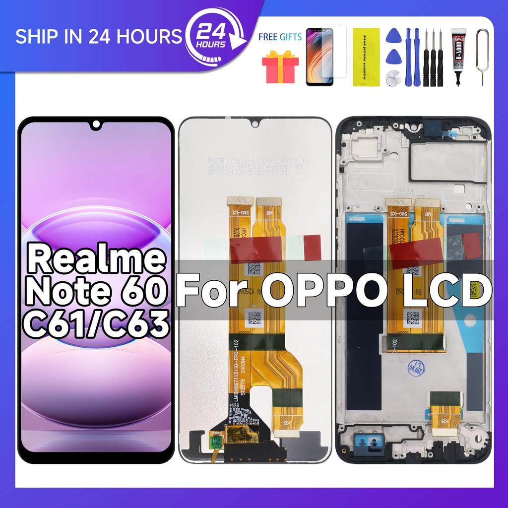 IPS For Realme Note 60 / C61 / C63 Note 60X LCD Display RMX3933 RMX3939 ...