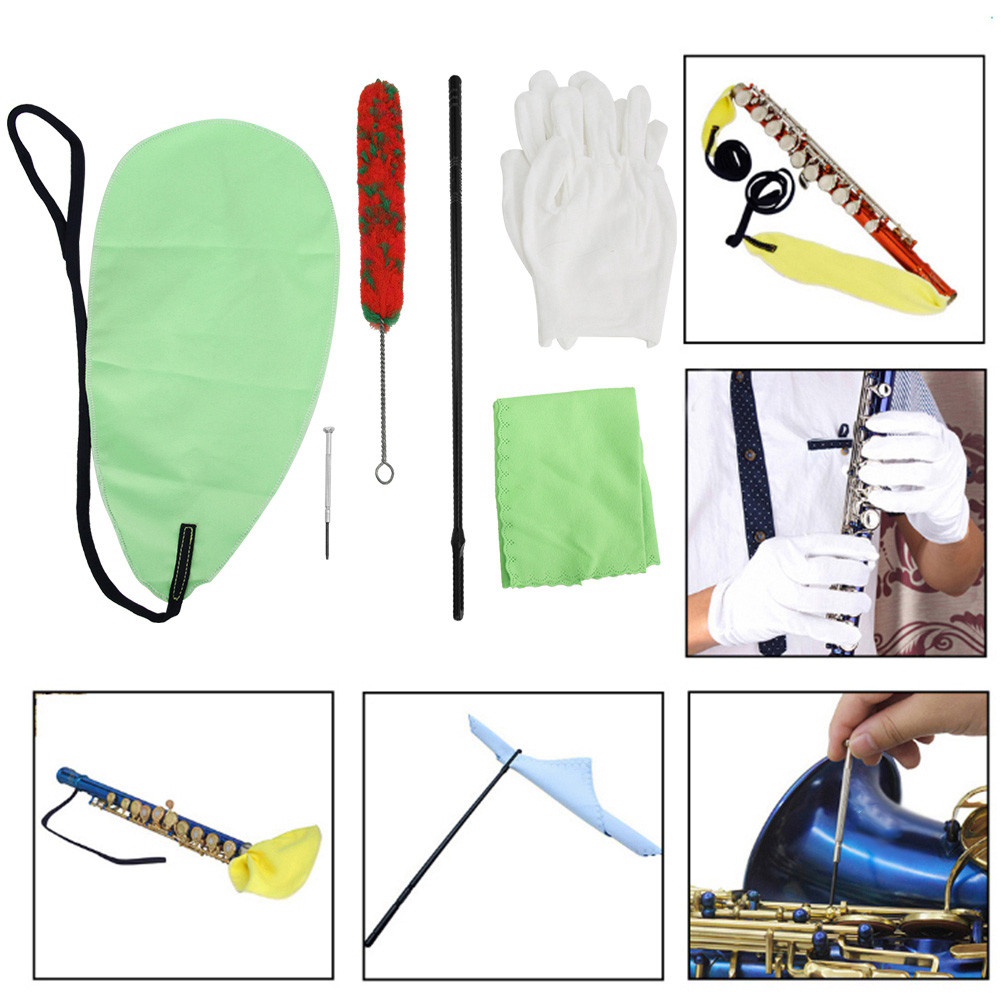 Flute Cleaning Kit Soft Cloth Cotton Swabs Dust Removing Maintenance ...