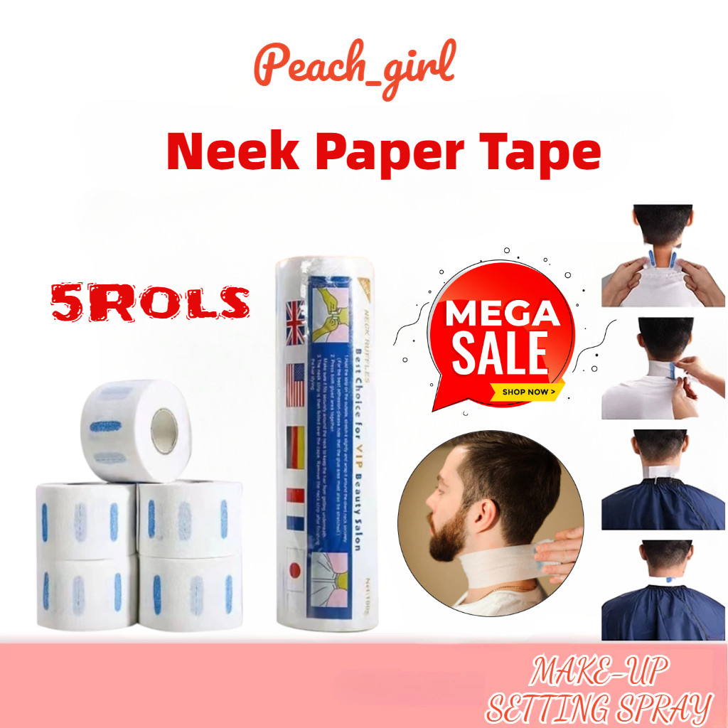 5 Rolls Professional Barber Disposable Neck Tissue Neck Paper Hair ...